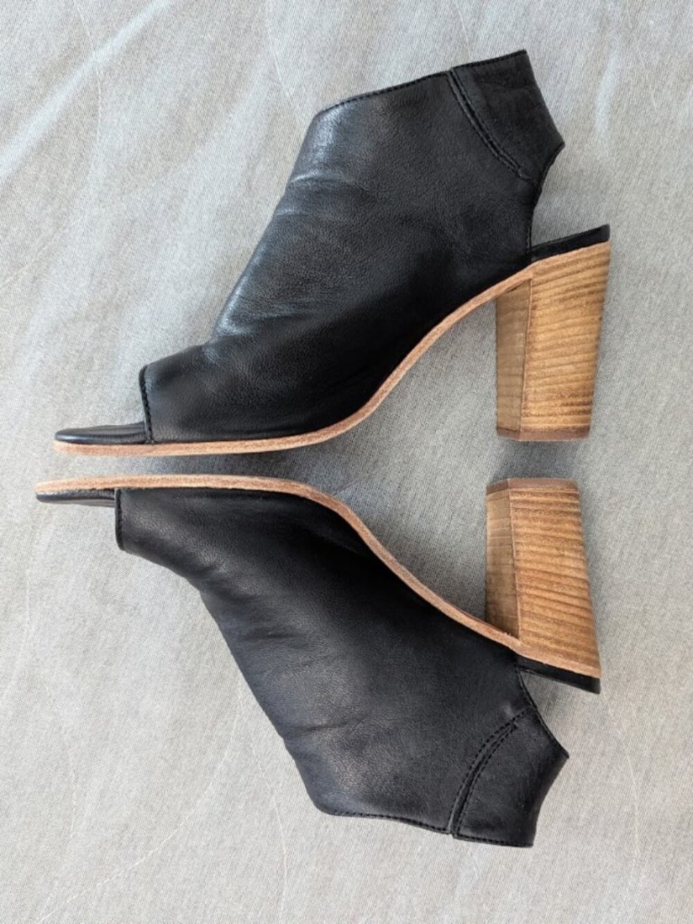 Italian Leather Peep Toe Sandals High Heel Size 39 - Picture 2 of 15